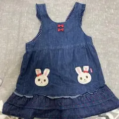 mikiHOUSE デニムジャンバースカート 110cm