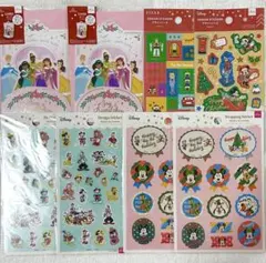 ディズニー クリスマス シール メッセージカード 8セット