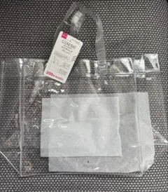 【24h以内発送】ダイソー DAISO クリアバッグ 内ポケット ビニールバッグのサムネイル