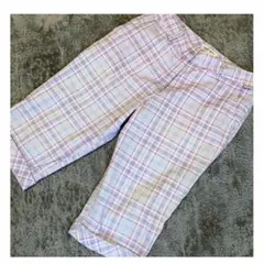 ゴルフパンツ　パープル系チェックパンツのサムネイル