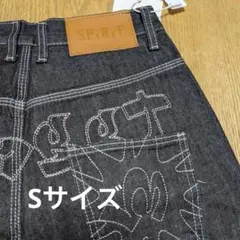 【新品】極太バギーデニムパンツ　S