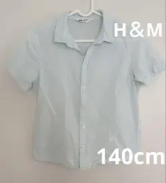 H&M 半袖シャツ 男の子 140cm 綿100% 羽織 グリーン
