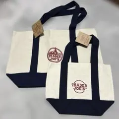 【新品タグ付 未使用】トレジョトートバック　ネイビー2点セット