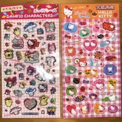 大阪限定 サンリオキャラクターズ　HELLO KITTY ぷっくりシール　二枚