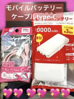 DAISOモバイルバッテリー 10000mAhType-C PSE適合製品