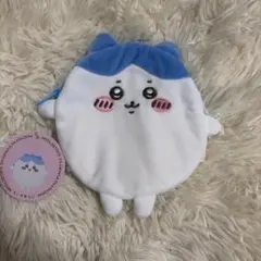 ちいかわくじ　もふっとふわっとコレクション　D賞：まんまるポーチ　ハチワレ