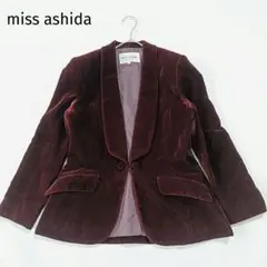 miss ashida ジュンアシダ ベロアジャケット ワインレッド 7 日本製のサムネイル