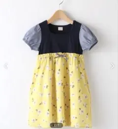 プティマイン　花柄ドッキングワンピース　ワンピース　　120 ワンピース