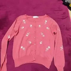 VINO ROUGE 花柄刺繍 カーディガン