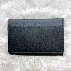 レザー カードケース ブラック 本革 薄型 コンパクト シンプル メンズ