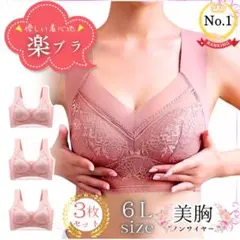 小さく見せるブラ 6L ナイトブラ シームレス ノンワイヤー ショーツ 大きい