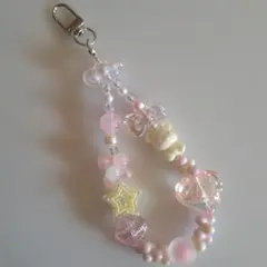 ビーズキーホルダー ビーズストラップ ちゅるちゅるビーズ ハンドメイド