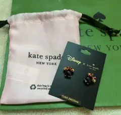 ケイトスペード ピアス ディズニーコラボ ミニー マウス ブラック 金 新品