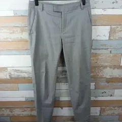 【グリーンレーベルリラクシング】カチッとリラックスタックテーパードパンツ　グレー