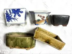 盆栽鉢S8点新品未使用品ですが昭和の物になります写真ご確認下さい