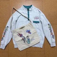 Left Alone レフトアローン　スウェット　ハーフジップ　L トートセット
