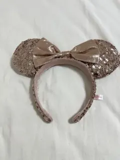 【ディズニー】ミニーマウス　リボン　カチューシャ ピンクゴールド