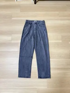 フェード感グレーデニム｜ハイウエスト風｜大人ストリート