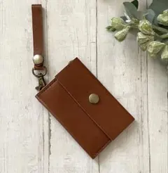 ハンドメイド レザークラフト キーケース　天然皮革　レザー カードケース　本革