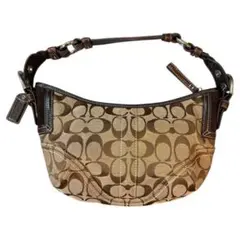 【美品】COACH コーチ ワンショルダーバッグ シグネチャー 6266 茶