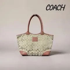 『訳あり』COACH コーチ シグネチャー トートバッグ ハンドバッグキャンバスのサムネイル