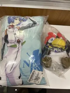 未開封 一番くじ エヴァ 綾波レイ クッション＋ペンペンぬいぐるみ 2点セット