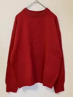 新品未使用　『UR TECH200日ニット』スウェットライクプルオーバー　赤