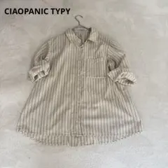 CIAOPANIC TYPY ストライプ柄 シャツ ゆったり　7部袖