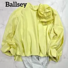 美品ᰔᩚBallsey ポリエステルタイプライター ボリュームブラウス