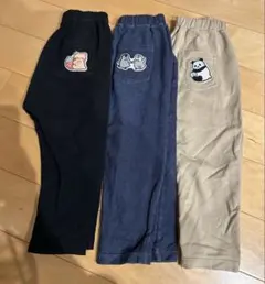 GU サマナルパンツ　10分丈　無地ワッペン3枚　100