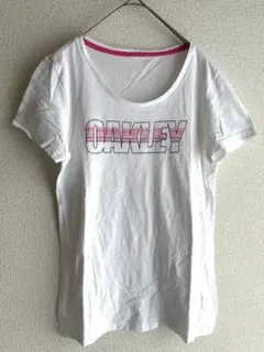 ◆OAKLEY ◆ピチTホワイト ピンクロゴ y2k 白　平成ギャルのサムネイル