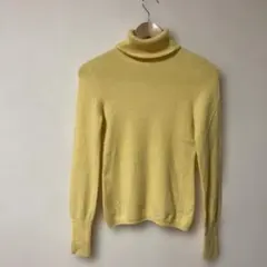 ★本日限定セール★ユニクロ カシミヤ100% タートルネックセーター イエロー