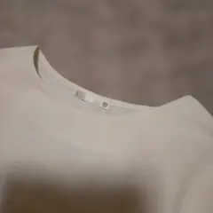 ホワイト 七分袖 トップス フリル付き