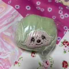 モンチッチ フェイスぬいぐるみ パステルバージョン 黄緑 キーホルダー ガチャ
