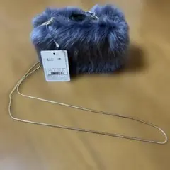 index フェイクファー バック パープルグレー