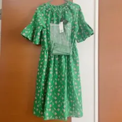 【新品未使用】GU✖️ UNDERCOVER グリーン 花柄 ワンピース　Lサイズ