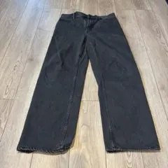 ブラック ストレートデニム JWA