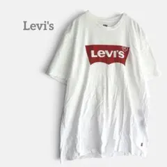 リーバイス 【M】 Tシャツ ホワイト 半袖　ロゴマーク　綿　カジュアル　春夏