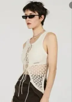 prank project コイルメッシュコンビニットタンク PRANK PROJECT コイルメッシュコンビニットタンク Knit Tank - メルカリ