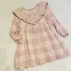 ZARA Baby Girl ピンク系チェック ワンピース 3-4才　104