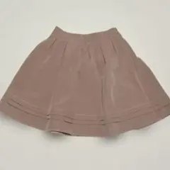 エブリン evelyn ミニフレアスカート タック ピンクベージュ　ガーリー