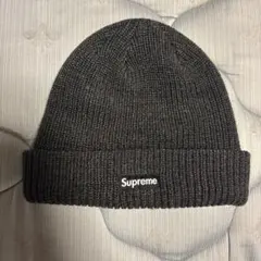 supreme Small Box Logo Beanie チャコールグレー