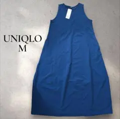 UNIQLO M ノースリーブ ワンピース 青