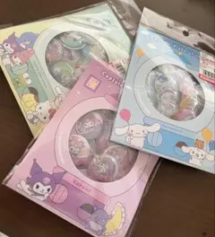 サンリオ ぷっくりおはじき　カプセルフレークステッカー