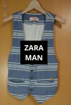 ZARA MAN ベスト Sサイズ チェック柄ザラマン