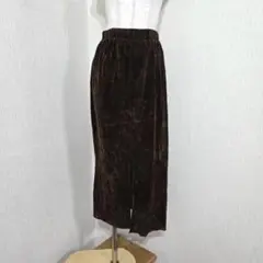 Kastane ベロアタイトスカート ブラウン系 サイズ0 ウエストゴム