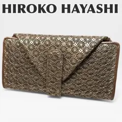 HIROKO HAYASHI 亀甲羅 型押し 牛革 長財布 グリーン - メルカリ