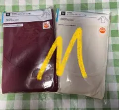 UNIQLO ユニクロ　ヒートテック UネックT八分袖 Mサイズ2色セット