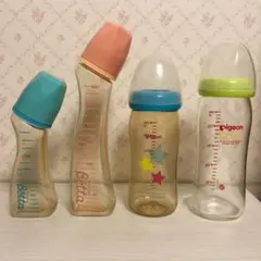 最終SALE❣️美品　哺乳瓶、専用お出掛けケース、ミルクケース&除菌セット
