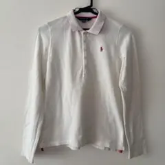 Ralph Lauren ホワイト 長袖ポロシャツ　150